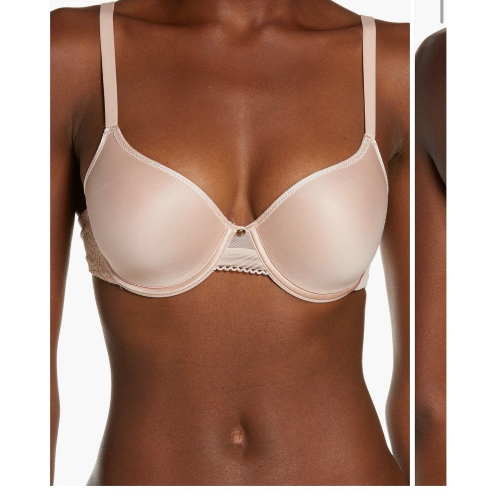 Chantelle Lucie Lace Sexy Comfort T-Shirt Bra Sirocco 36DD 13B6 Underwire New